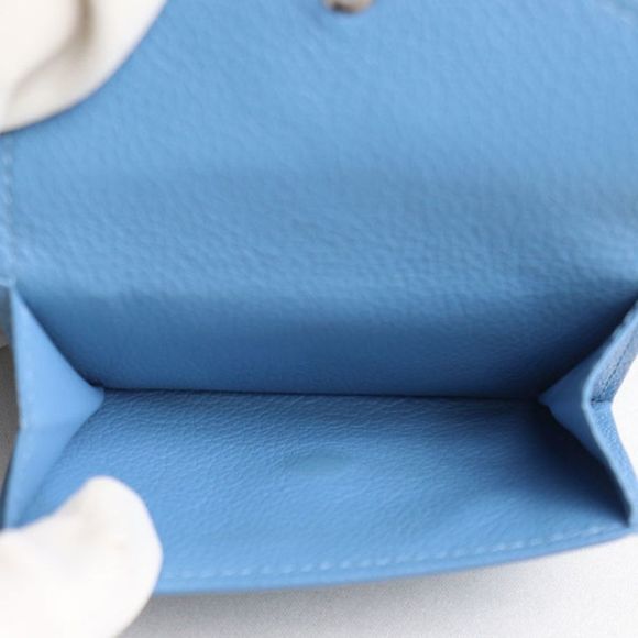 Louis Vuitton Portefeuille Lock Calf Leather Blue Mini LV Wallet Handbag - Picture 3 of 5